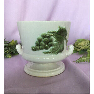 VINTAGE Hull Footed Planter with Olive Grapes and Leaves